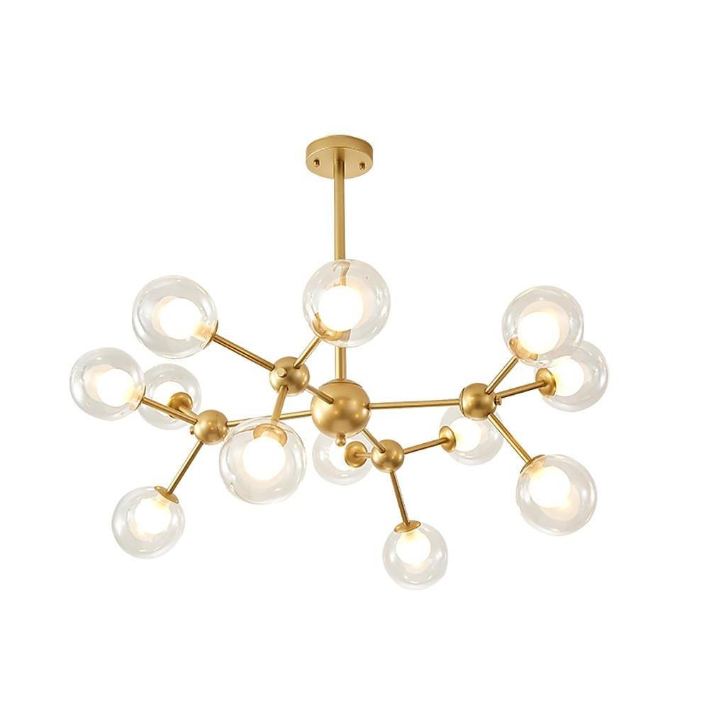 Radiant Beauty 12 Light Sputnik Semi Flush Fixture Chandelier