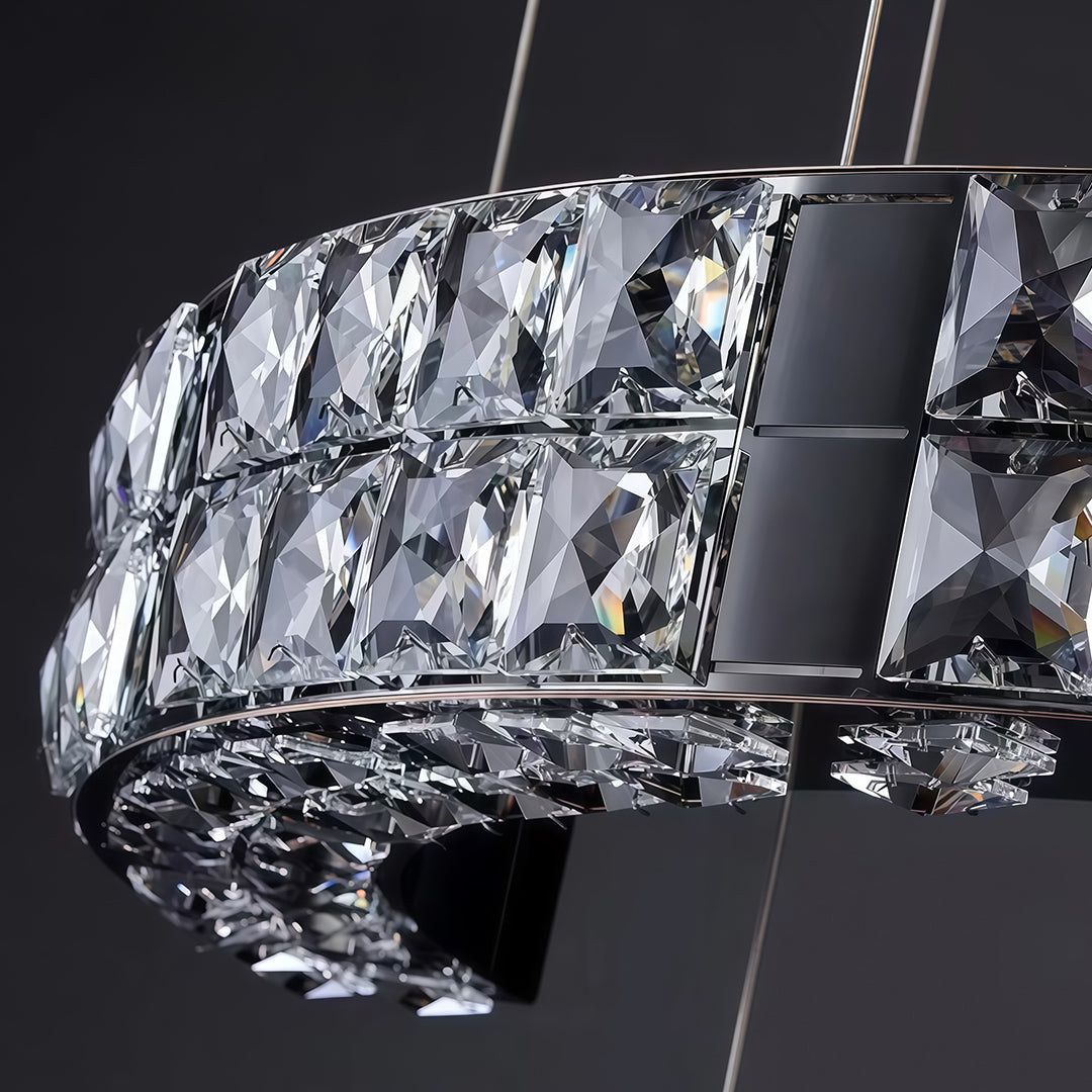 K9 Crystal Chandelier Modern Minimalist Ceiling Light with Adjustable Chain