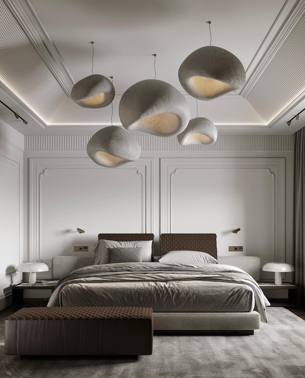 Zenra Organic Wabi-Sabi Chandelier – Designer HDPE Pendant Light