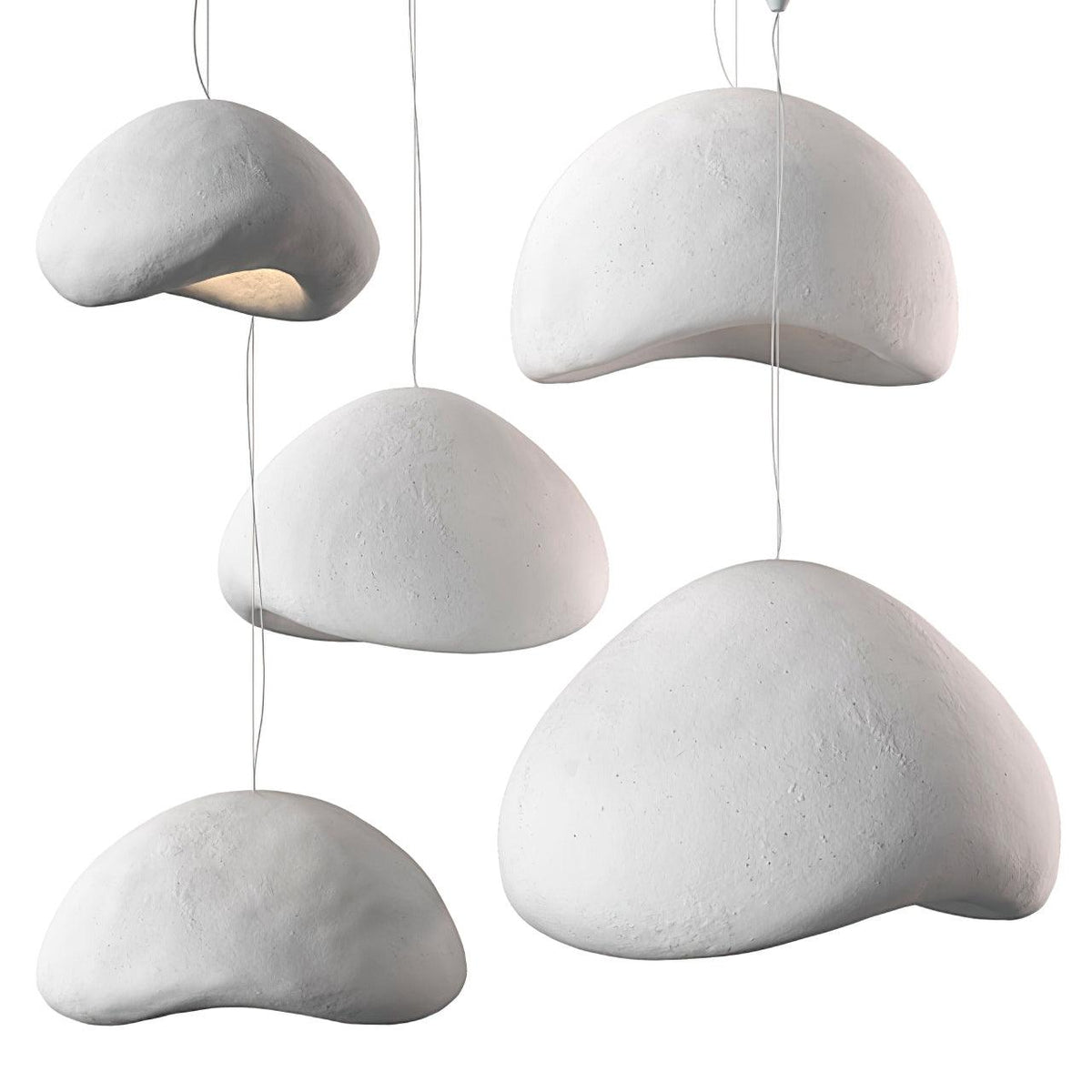 Zenra Organic Wabi-Sabi Chandelier – Designer HDPE Pendant Light