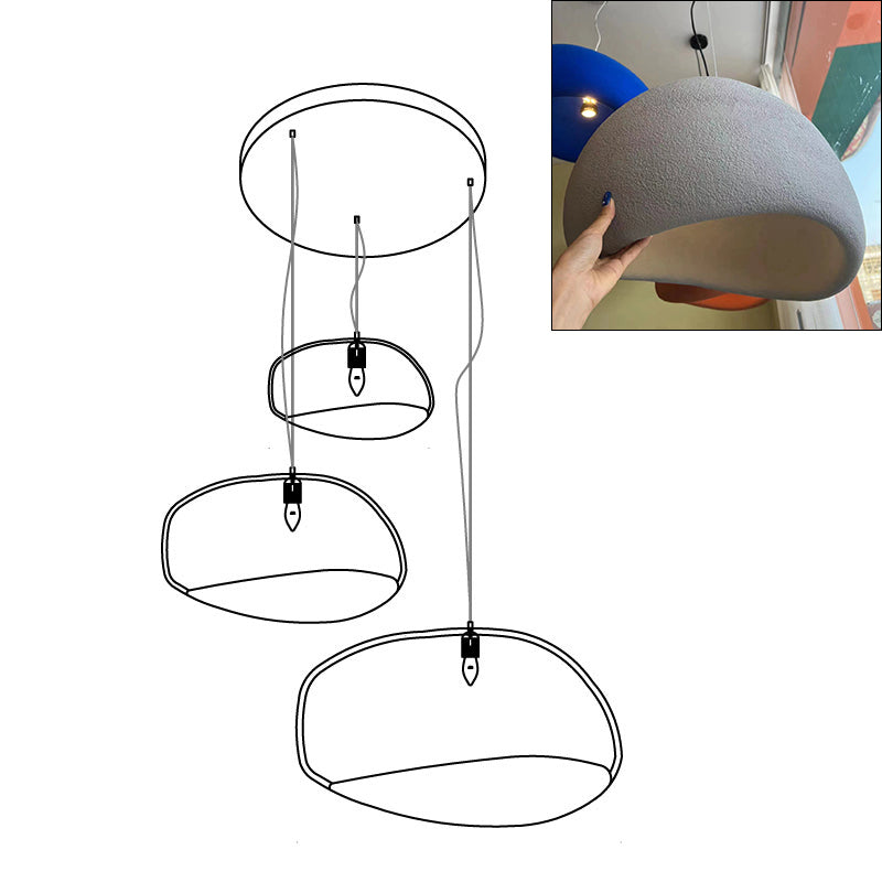 Zenra Organic Wabi-Sabi Chandelier – Designer HDPE Pendant Light