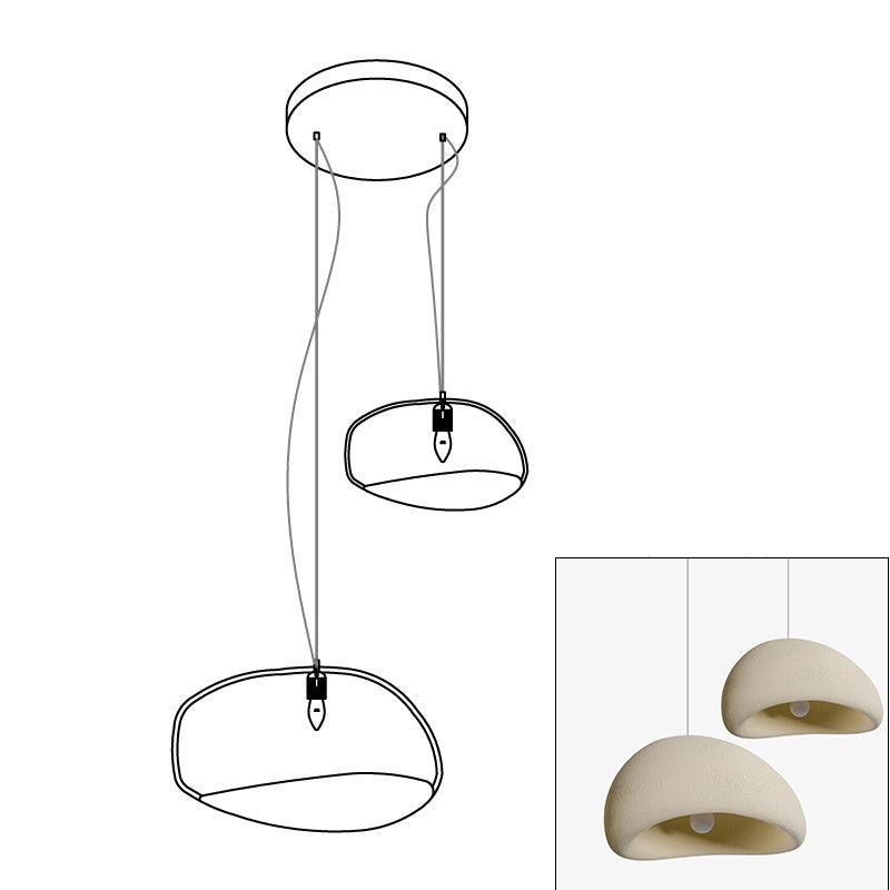 Zenra Organic Wabi-Sabi Chandelier – Designer HDPE Pendant Light