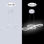 Ribbon LED Pendant Light – Modern Geometric Linear Chandelier