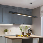 Linear LED Pendant Light Modern Minimalist Aluminum Grille Suspension Lamp