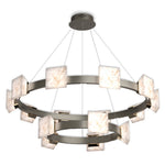 Modern Cloud Stone Kitchen Island Chandelier with Gold Aluminum Frame