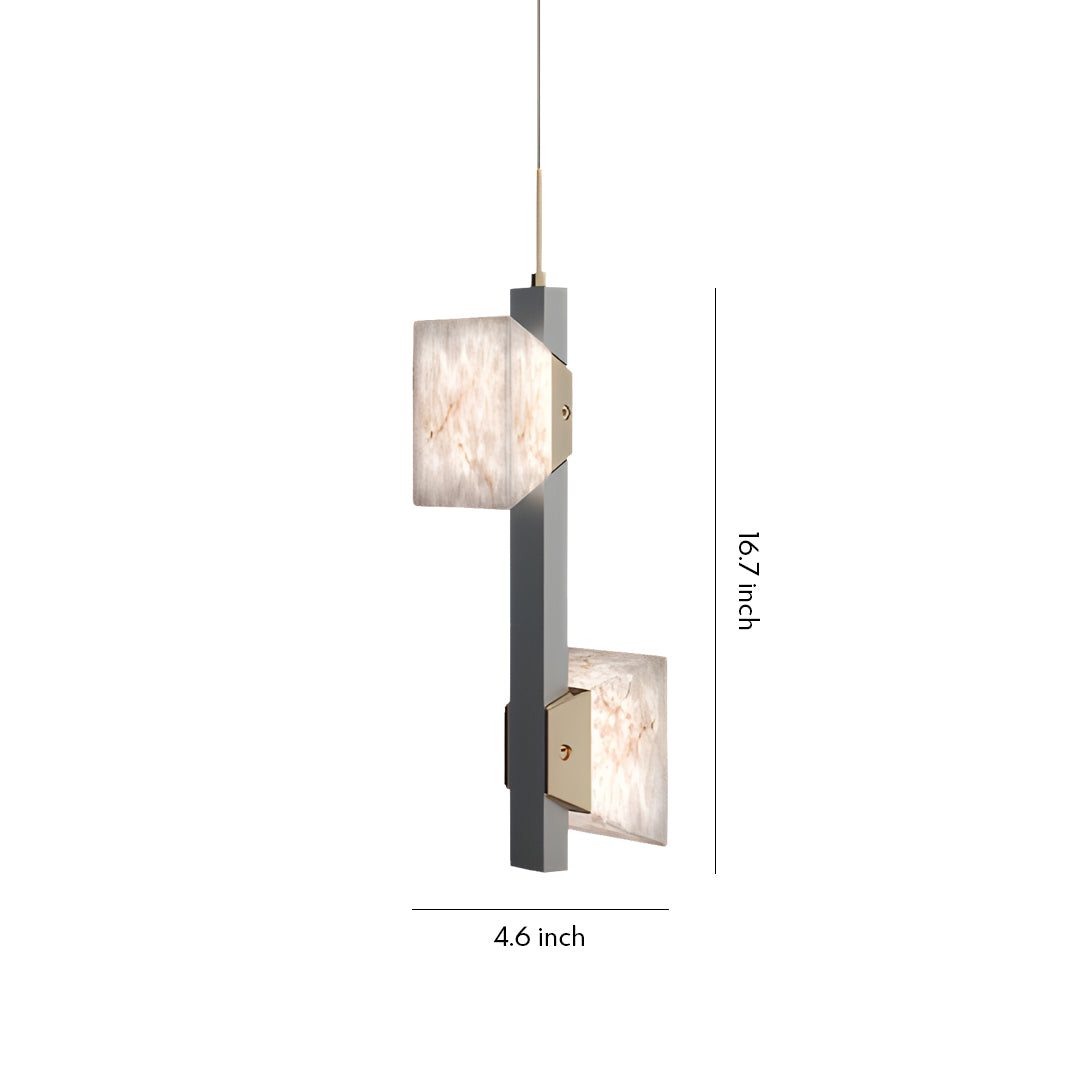 Modern Cloud Stone Kitchen Island Chandelier with Gold Aluminum Frame
