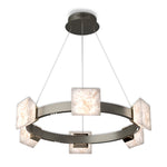Modern Cloud Stone Kitchen Island Chandelier with Gold Aluminum Frame