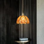 Vintage Crystal Pendant Light in Solid Copper, Small Scale