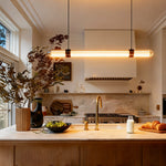 Luce Lineare Modern Italian Linear Suspension Light with Clear Glass