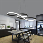 Aurelia Geometric Semi-Flush LED Chandelier in Metal and Silicone