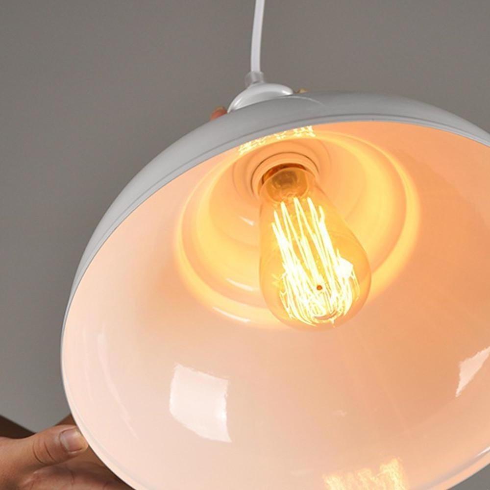 Semi Globe Metal LED Pendant Light with Adjustable Cord for Modern Interiors