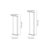 L-Shaped Solar LED Bollard Light in Black for Pathways and Gardens
