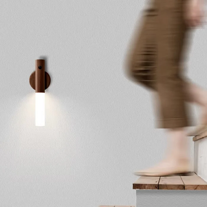 Wooden Usb Rechargeable Wall Light