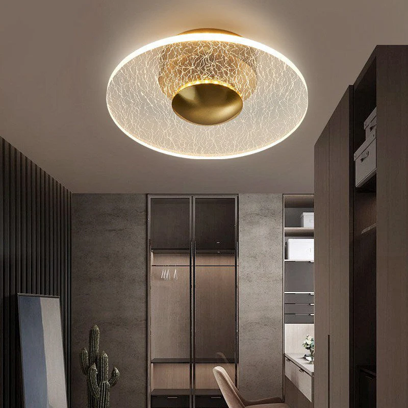 Modern Geometric Grain Ceiling Light