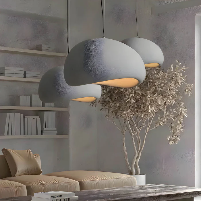 Japanese Wabi Sabi Style Bird Nest Shape Pendant Light