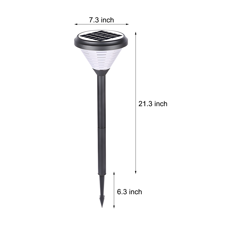 27 6 Inch H Black Led Solar Path Lights