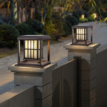 Modern Square Outdoor Pillar Lights for Courtyards and Villas