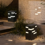 Black LED Bollard Lights Outdoor IP65 Stainless Steel Landscape Path Lighting