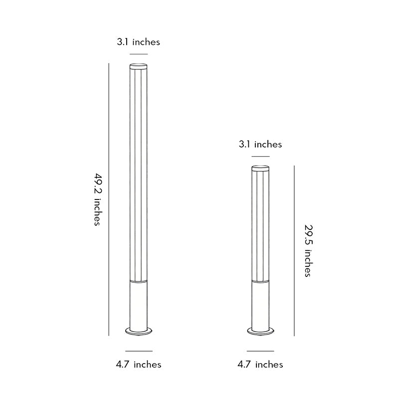 Modern Landscape Bollard Light with Warm LED Glow for Pathways and Courtyards