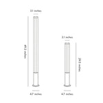 Modern Landscape Bollard Light with Warm LED Glow for Pathways and Courtyards