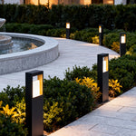 Modern Square Bollard Light for Courtyard and Garden Paths