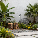 Modern Landscape Path Lights with Glass Shade for Outdoor Garden Walkways
