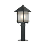 Aurea Copper Path Light with Glass Shade for Garden Walkways