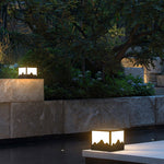 Landscape Silhouette Solar Outdoor Waterproof Led Post Light For Garden Fence