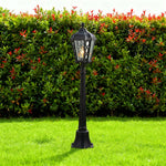 Modern European Outdoor Post Light with Clear Glass Shade