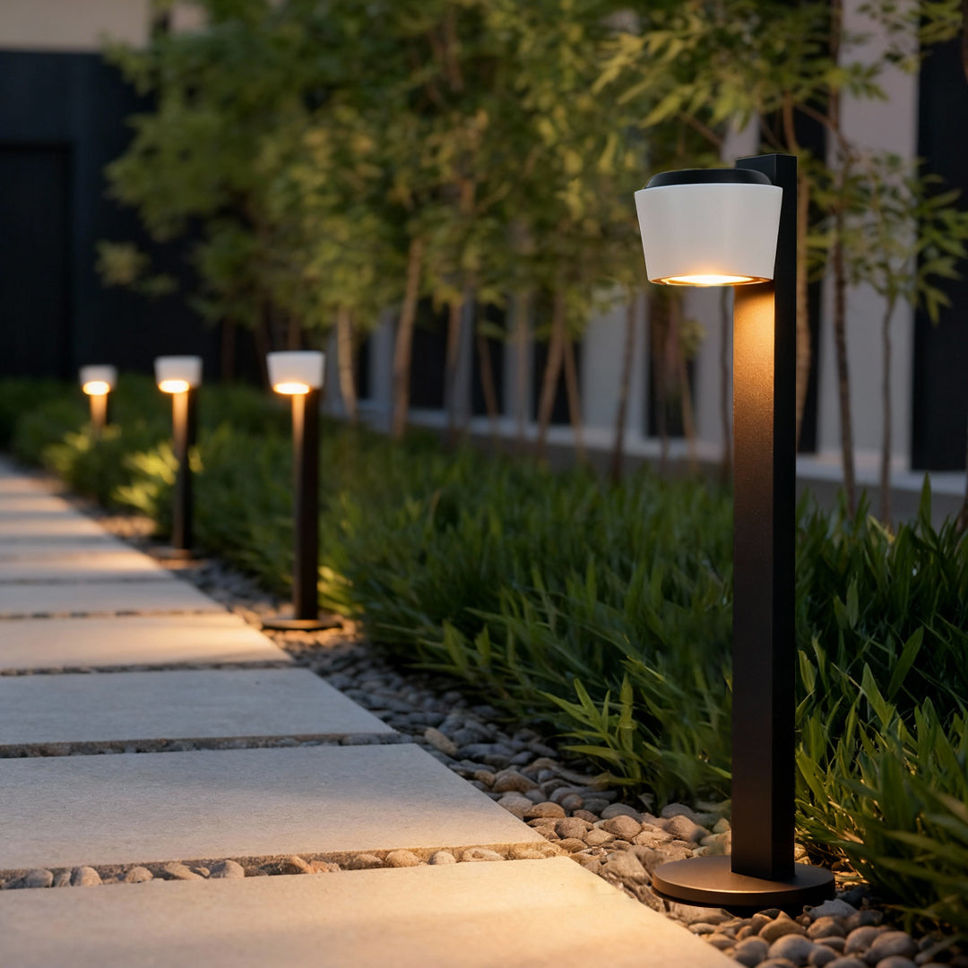 Modern Minimalist Aluminum LED Path Light for Garden Walkways