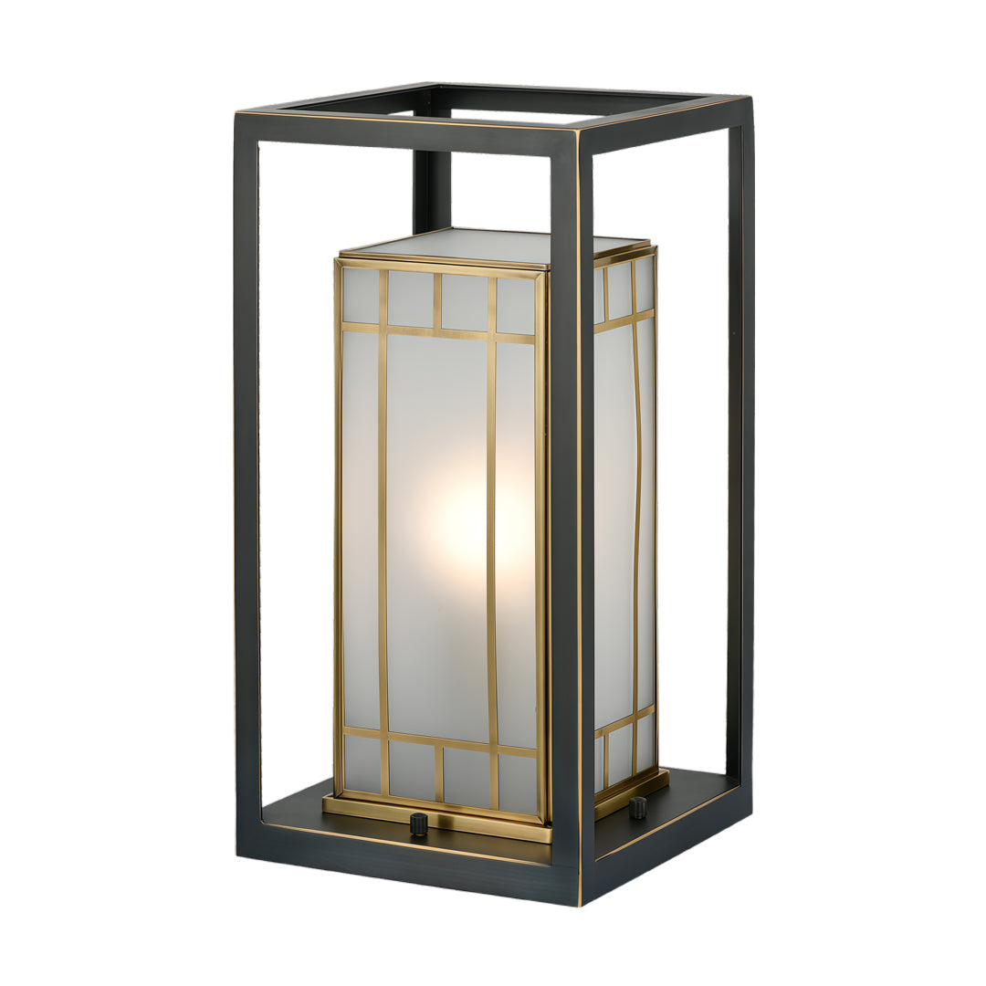 Luxury Copper Lantern Bollard Light for Outdoor Minimalist Spaces