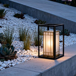 Luxury Copper Lantern Bollard Light for Outdoor Minimalist Spaces