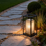 Luxury Copper Lantern Bollard Light for Outdoor Minimalist Spaces