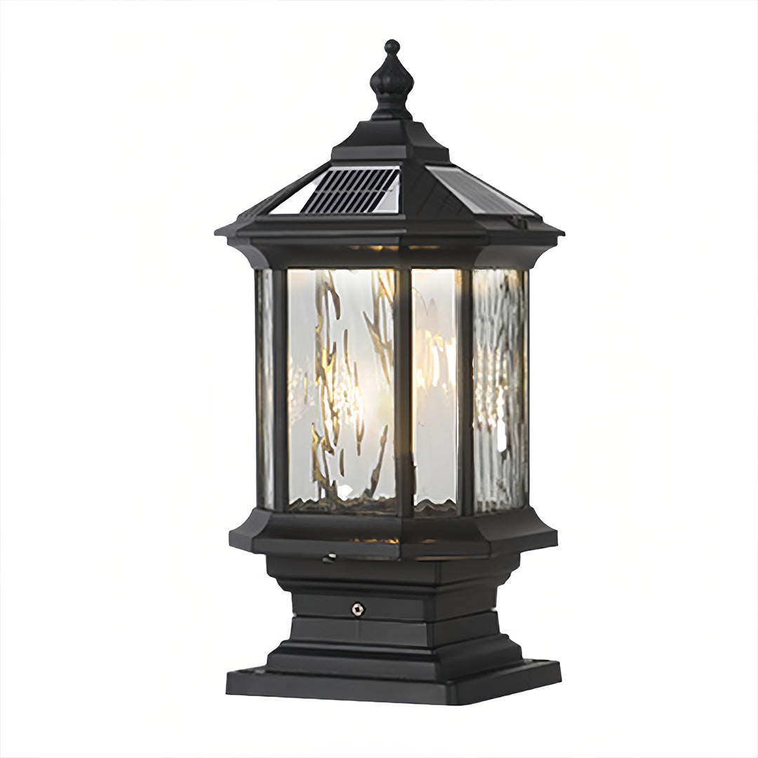 European Vintage Lantern Post Light for Outdoor Pathways and Courtyards