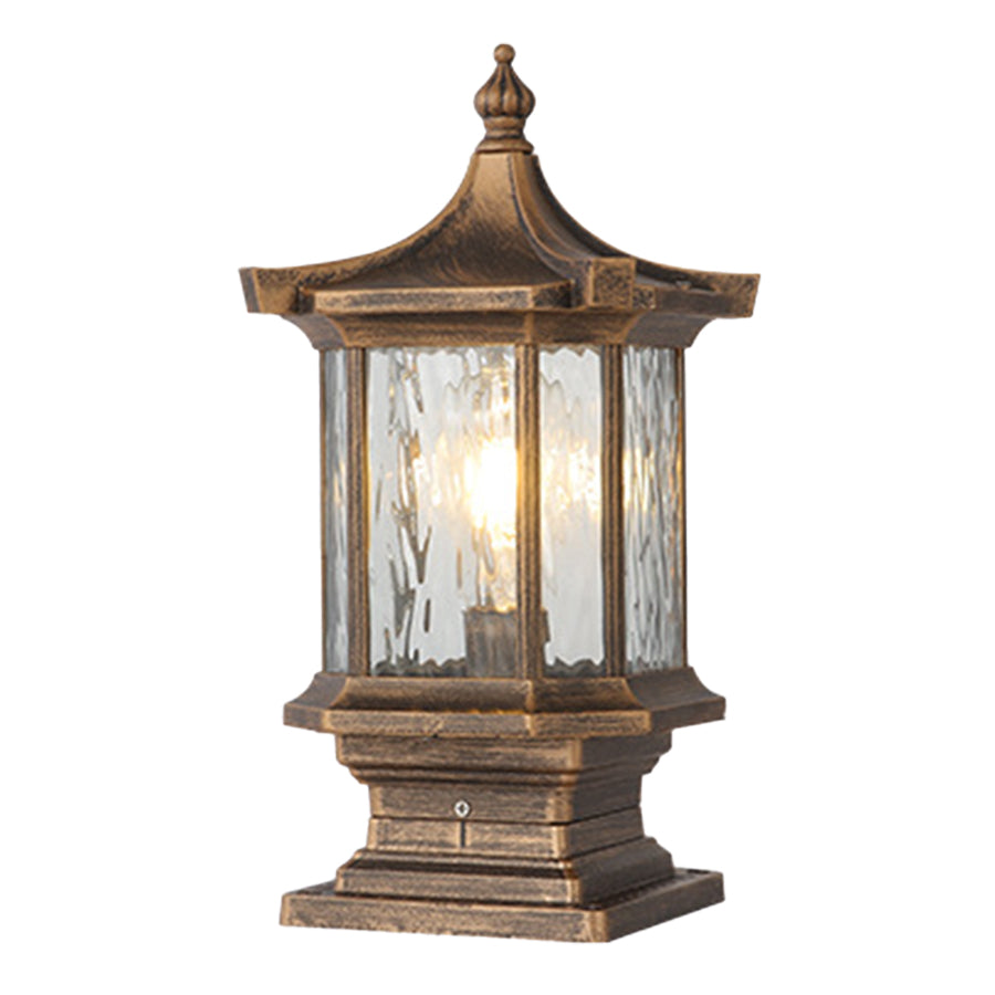 European Vintage Lantern Post Light for Outdoor Pathways and Courtyards