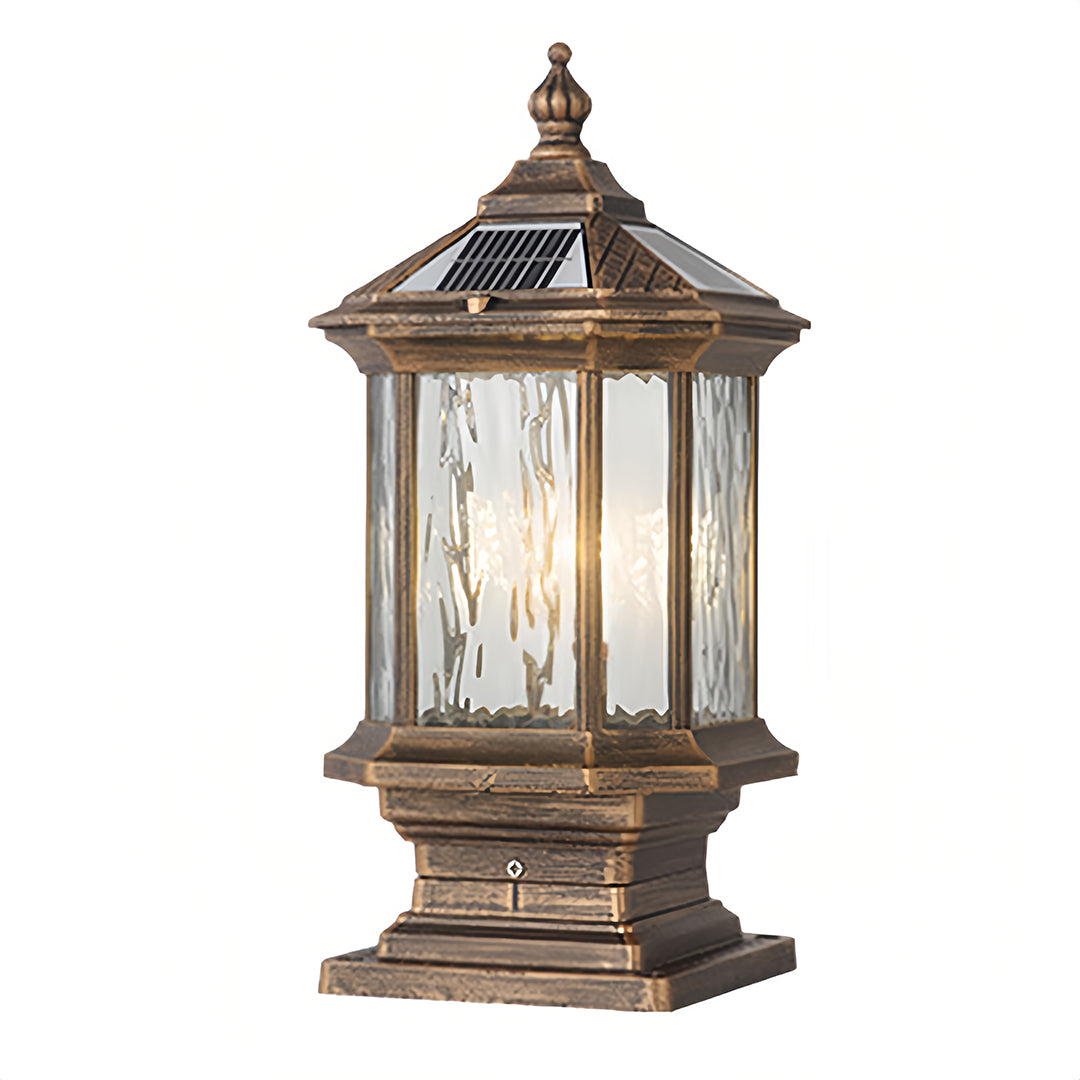 European Vintage Lantern Post Light for Outdoor Pathways and Courtyards