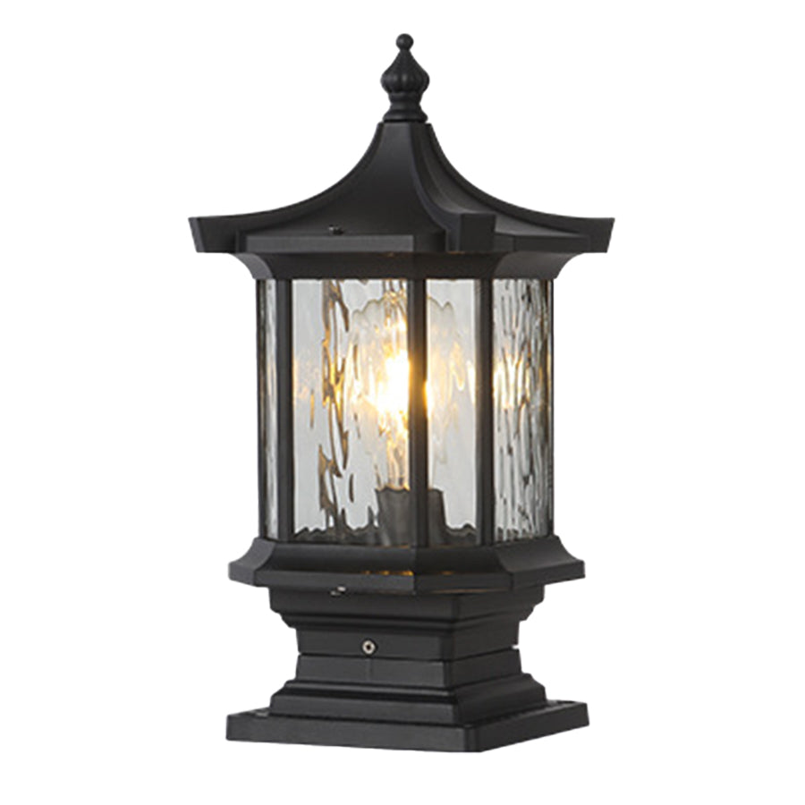 European Vintage Lantern Post Light for Outdoor Pathways and Courtyards