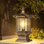 European Vintage Lantern Post Light for Outdoor Pathways and Courtyards