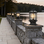 European Vintage Lantern Post Light for Outdoor Pathways and Courtyards