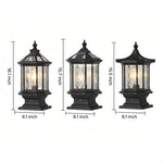 European Vintage Lantern Post Light for Outdoor Pathways and Courtyards