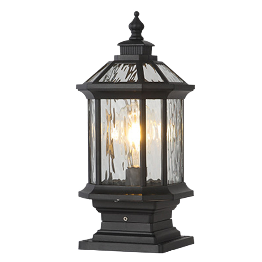 European Vintage Lantern Post Light for Outdoor Pathways and Courtyards