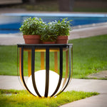 Industrial Solar Outdoor Led Floor Lantern Lamp With Tray