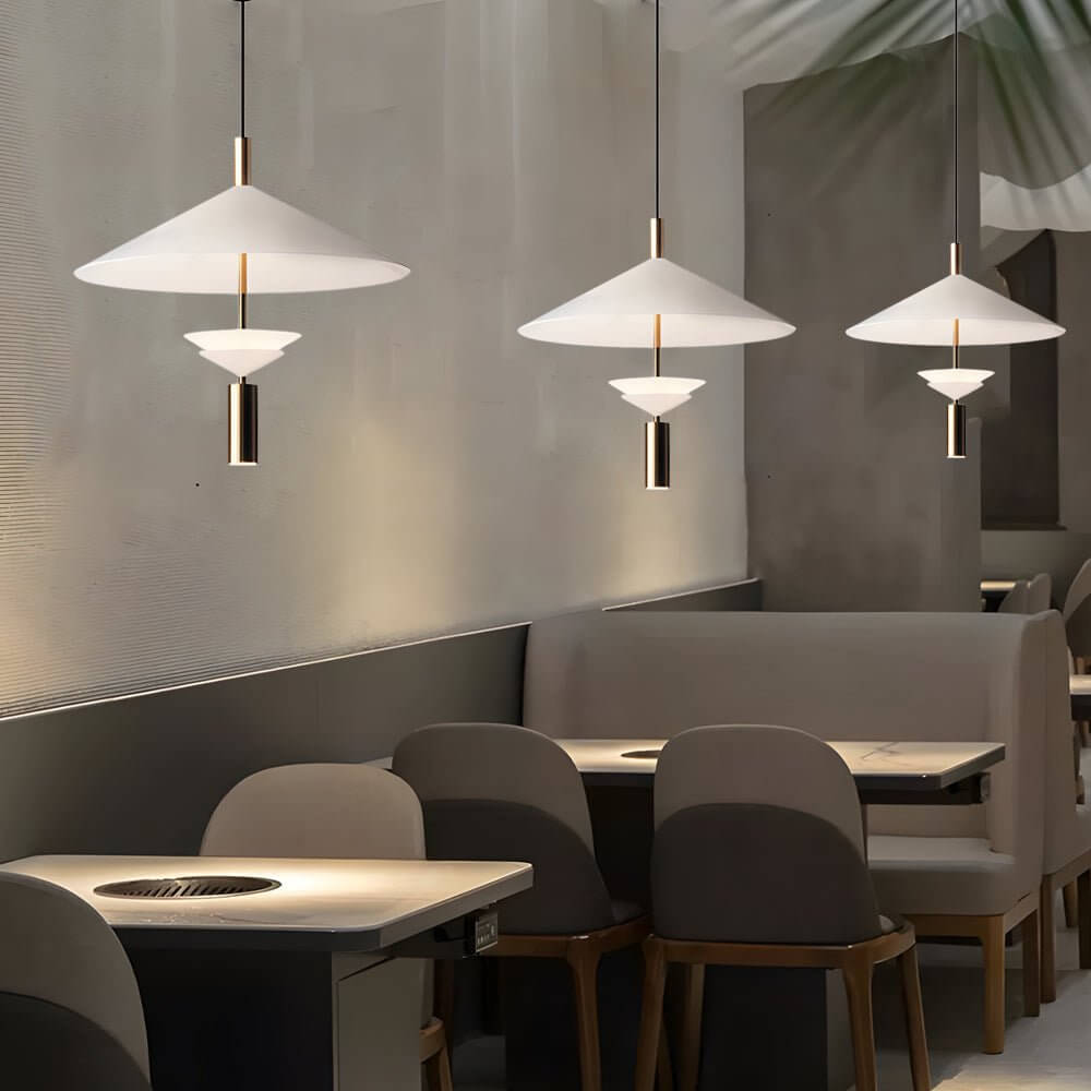 Laos Modern LED Pendant Light with Spotlight in Iron
