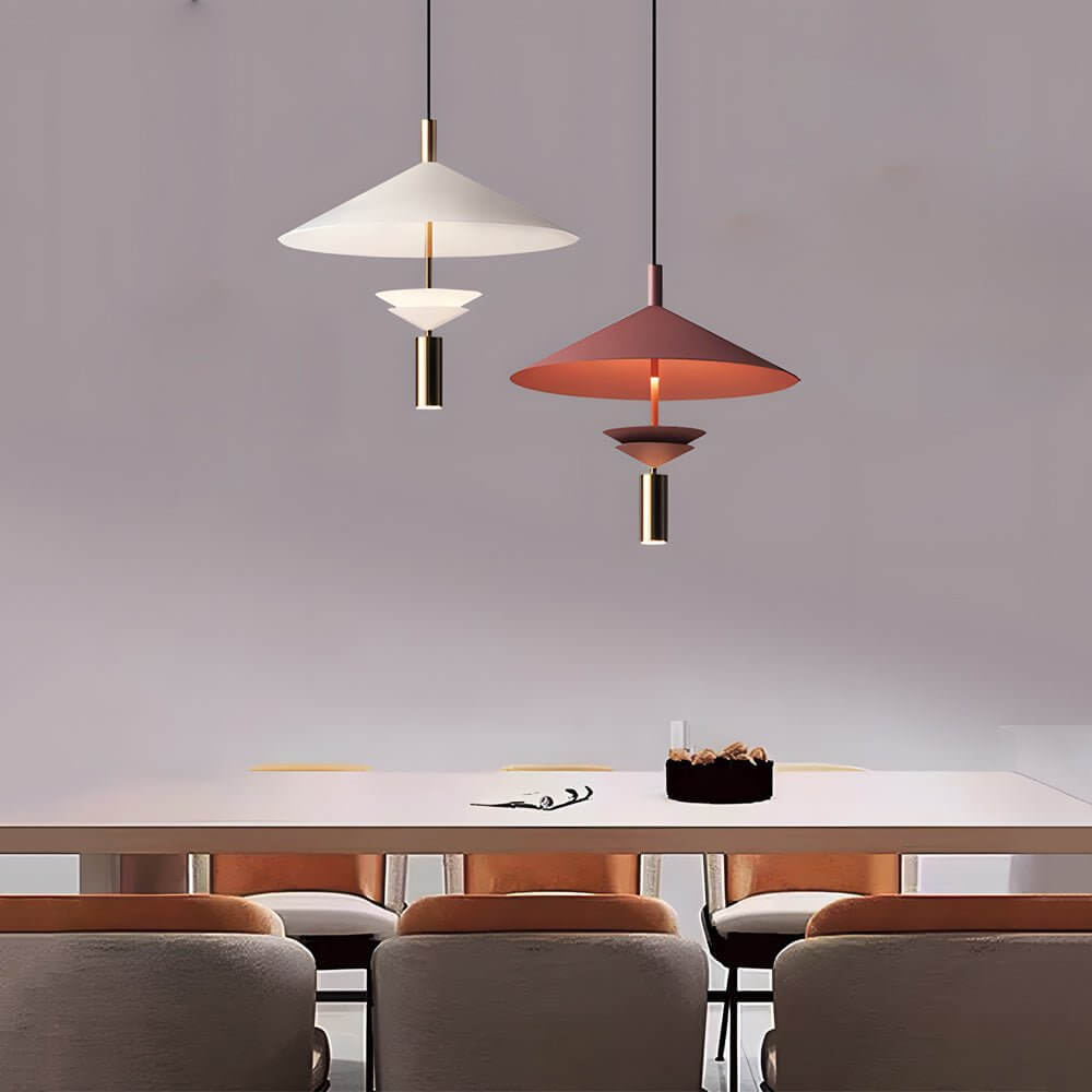Laos Modern LED Pendant Light with Spotlight in Iron