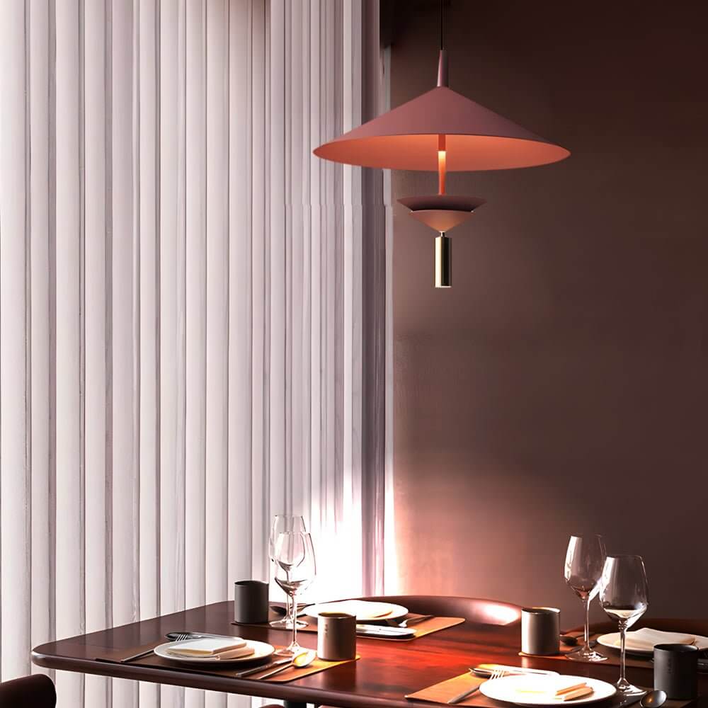 Laos Modern LED Pendant Light with Spotlight in Iron