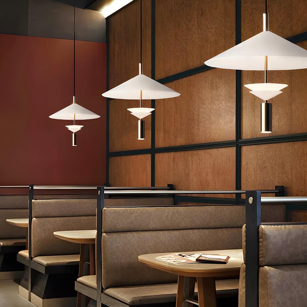 Laos Modern LED Pendant Light with Spotlight in Iron