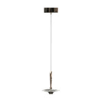 Crystal Pendant Light with Champagne Gold Frame, Adjustable LED Chandelier