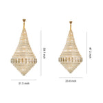 Aurelia Gold Crystal Chandelier – Large French Art Glass Pendant for Living & Dining
