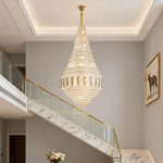 Aurelia Gold Crystal Chandelier – Large French Art Glass Pendant for Living & Dining
