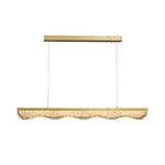 Aurelia Linear Gold Pendant Light with Crystal Resin Shade